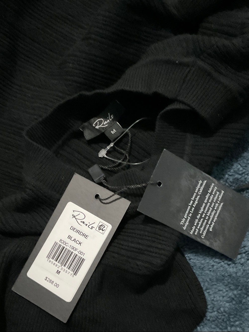 Rails Black Maxi Dress with Flutter Sleeves - Picture 3 of 3